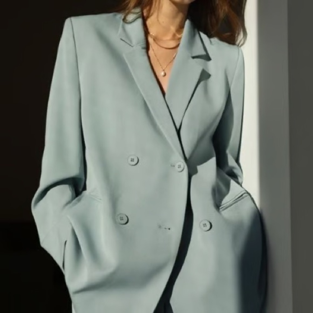 OAK + FORT Women's sage Blazer